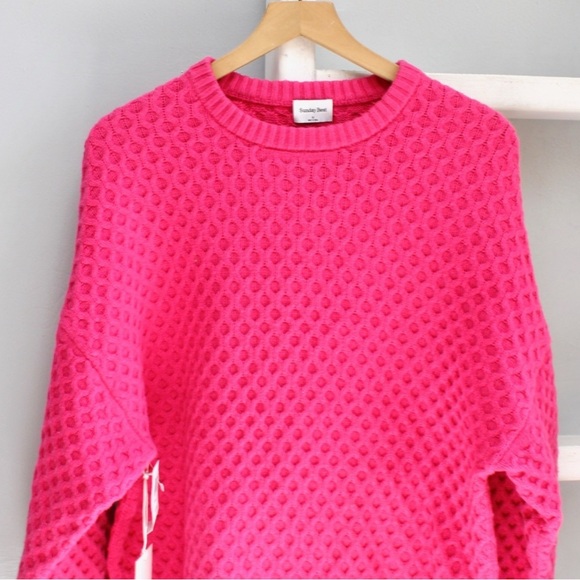 Sunday Best Aritzia Pink Merino Wool Blend
Peggy Comfy Sweater Size Medium - Picture 3 of 8